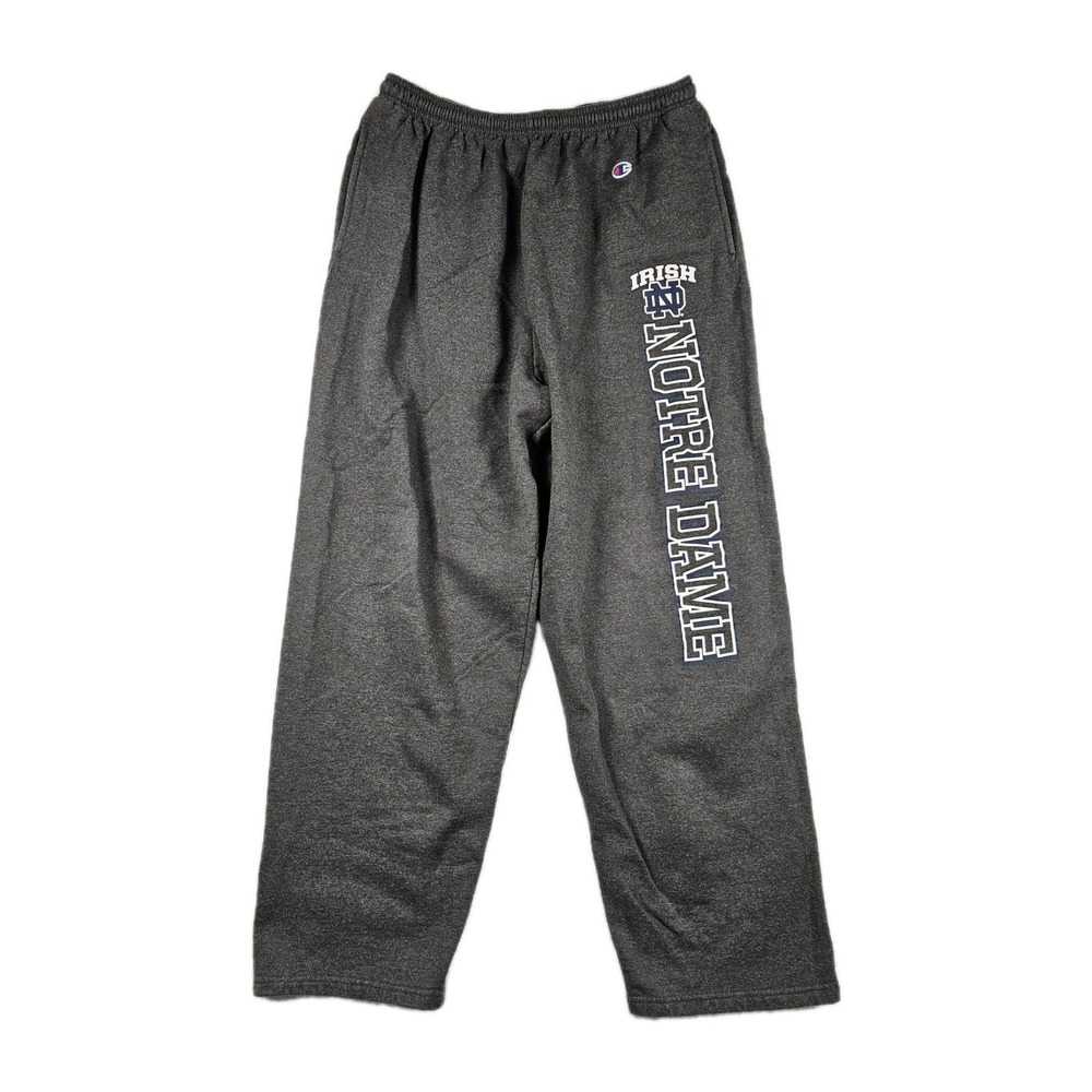 Champion Eco Fleece‎ Notre Dame Fighting Irish Sweatpants Mens XL Gray NCAA